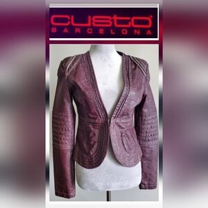 CUSTO Leather Moto Jacket